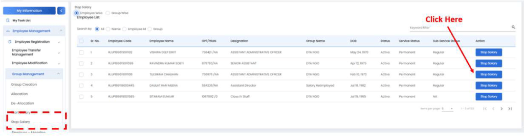 IFMS 3.0 Salary Start And Stop