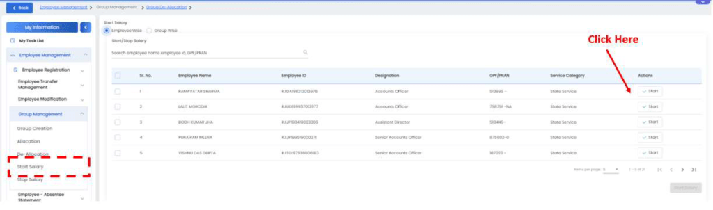 IFMS 3.0 Salary Start And Stop