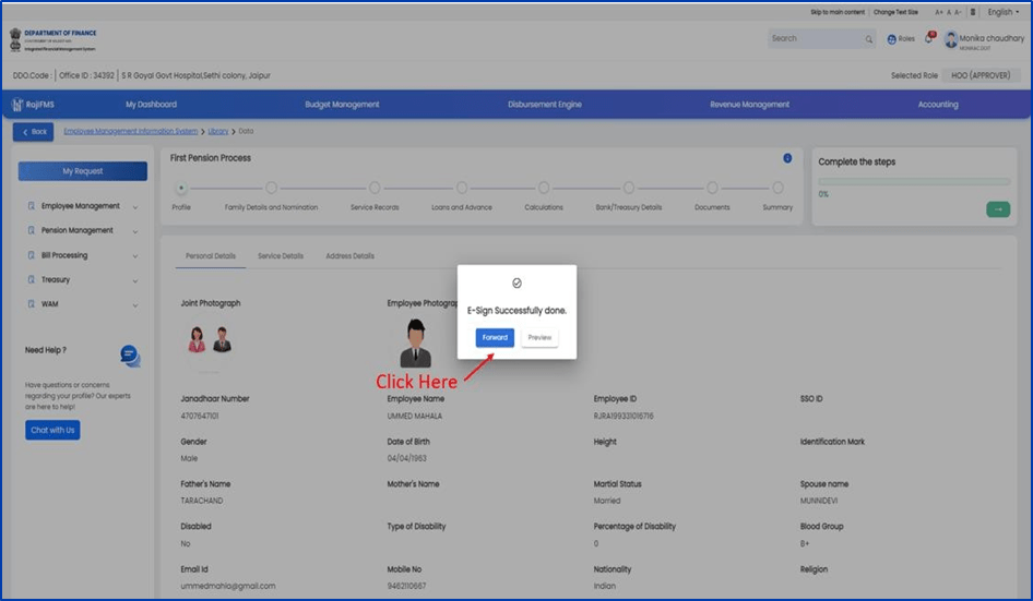 IFMS 3.0 Pension Online Process