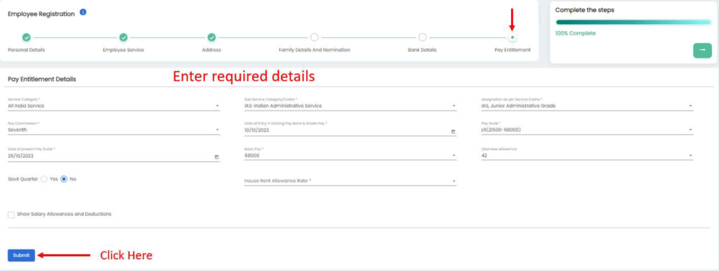 IFMS 3.0 New Employee Registration