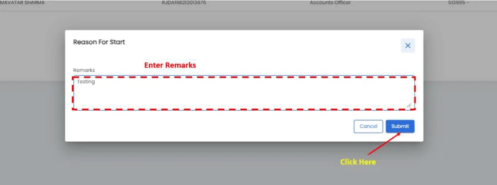 click Submit button
